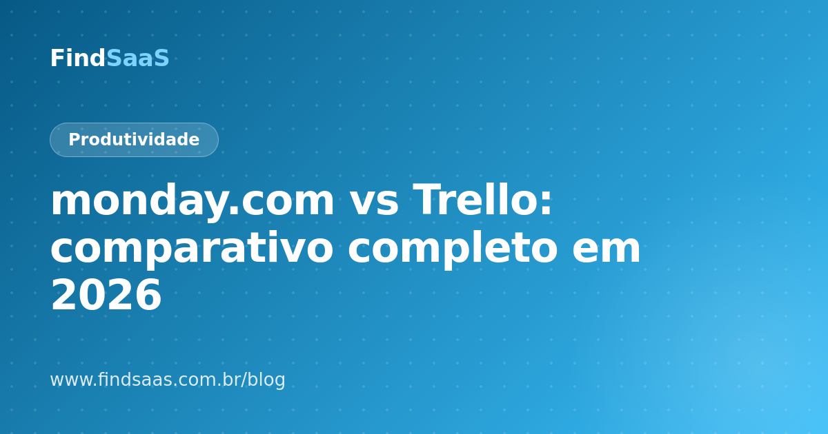 monday.com vs Trello: comparativo completo em 2026
