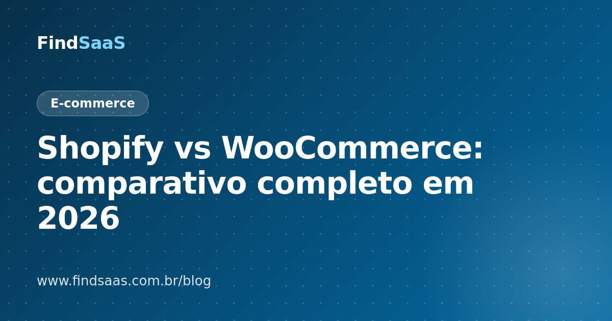Shopify vs WooCommerce: comparativo completo em 2026