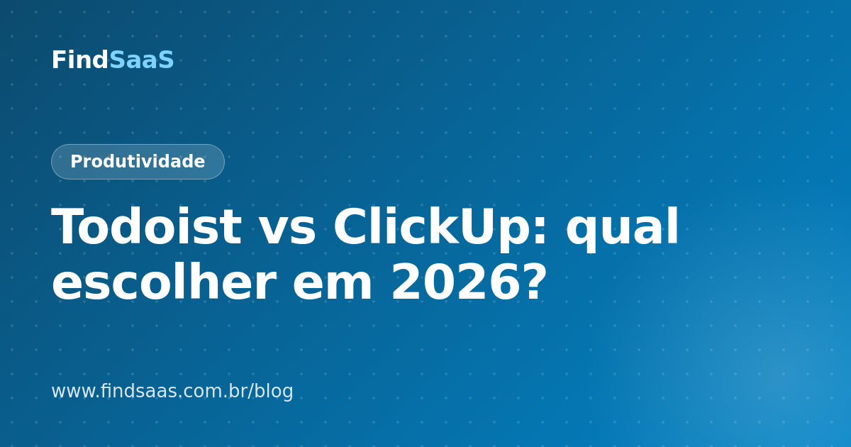 Todoist vs ClickUp: qual escolher em 2026?